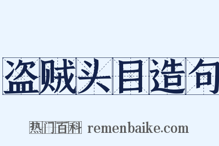 盗贼头目造句是什么意思的图片